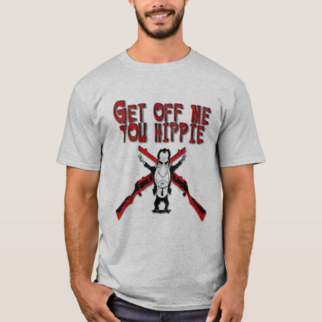 Camiseta hippie de nixon (Anverso)