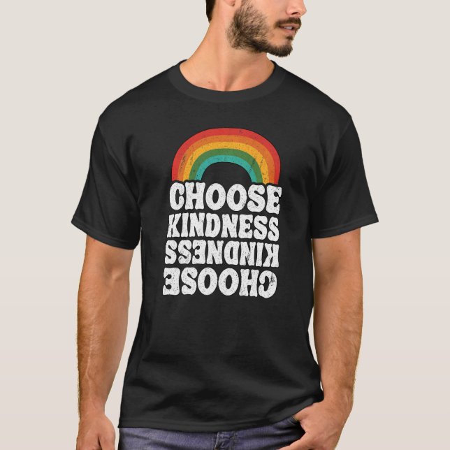 Camiseta Hippie de paz anti bullying arcoiris elegido (Anverso)