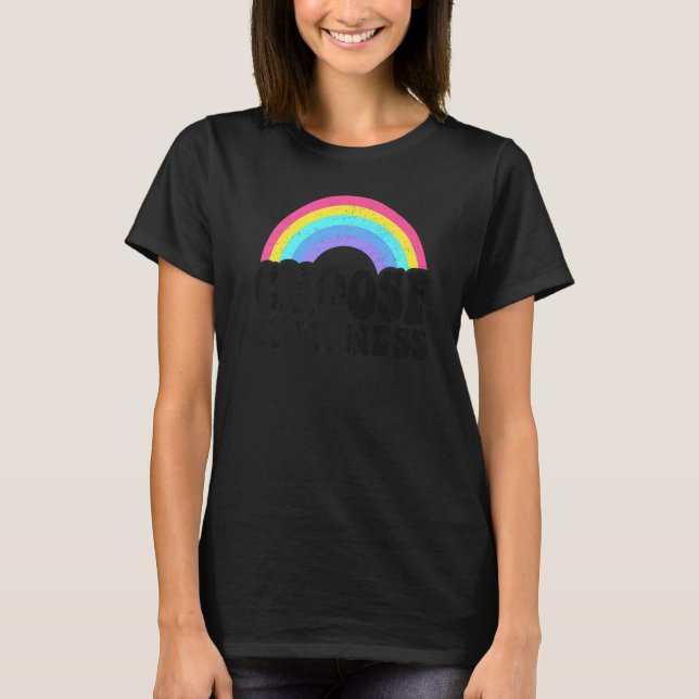Camiseta Hippie de paz anti bullying arcoiris elegido (Anverso)