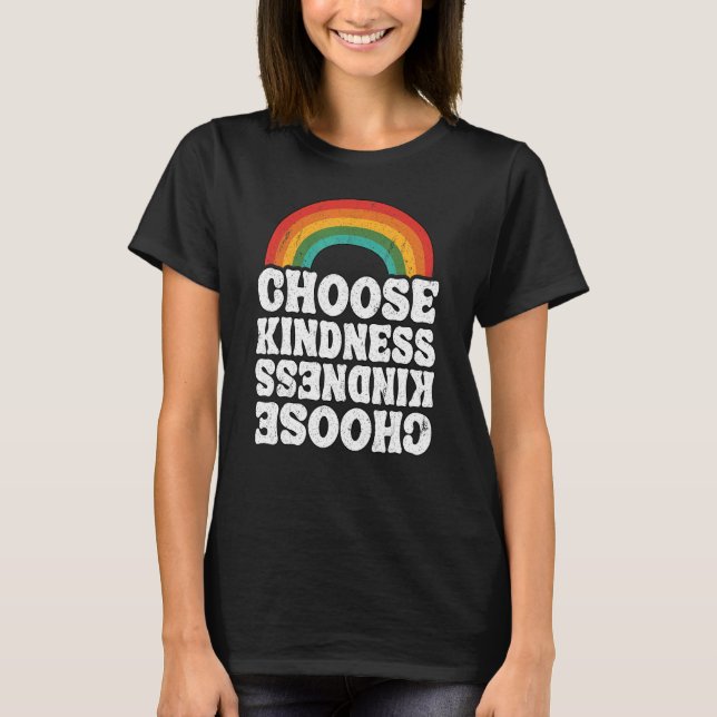 Camiseta Hippie de paz anti bullying arcoiris elegido (Anverso)