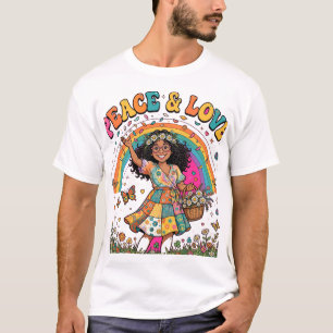 Camiseta Hippie de Paz y Amor