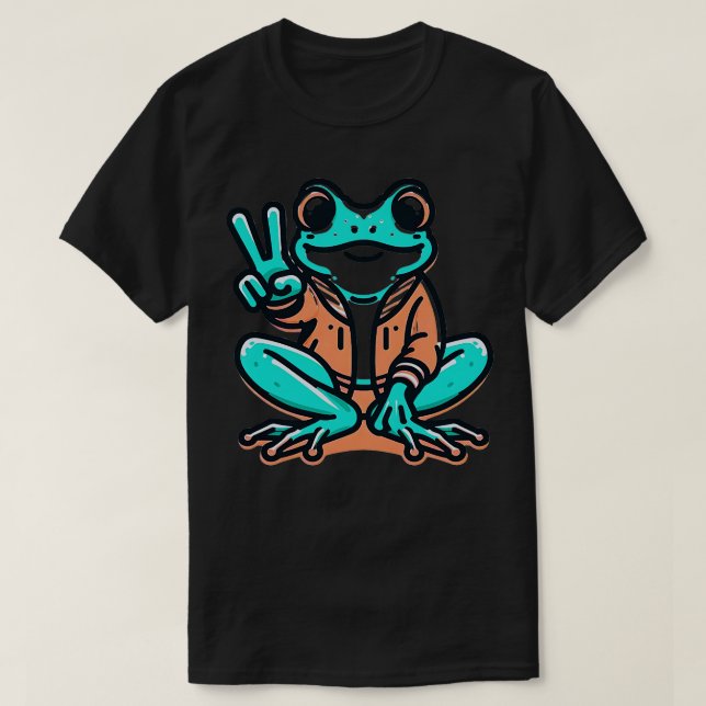 Camiseta Hippie de rana Guay de TieDye (Diseño del anverso)