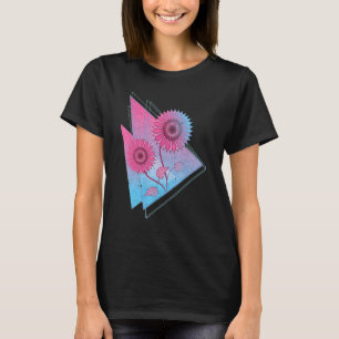 Camiseta Hippie de vaporwave Flor retro 90 florece jardiner