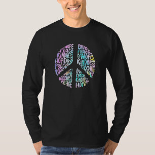 Camiseta Hippie disfraz de los 70 Esperanza Amor Amor Amabi