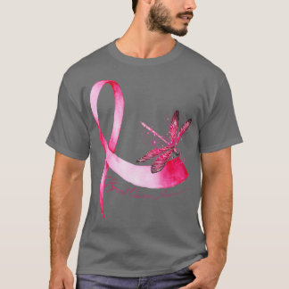Camiseta Hippie Dragonfly Cinta rosa Cinta de pecho Awarene