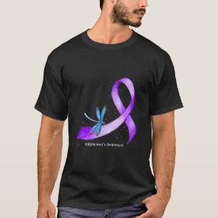 Camiseta Hippie Dragonfly Purple Ribbon Heimers Conciencia