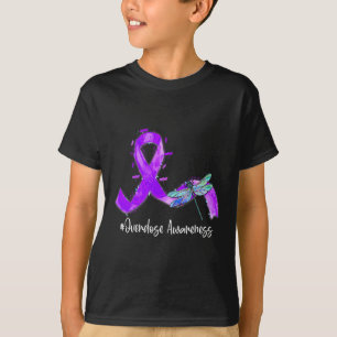 Camiseta Hippie Dragonfly Purple Ribbon Sobredosis