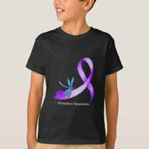 Camiseta Hippie Dragonfly Purple Ribbon Sobredosis