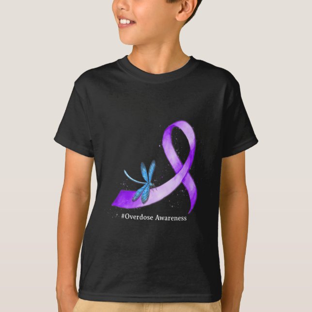 Camiseta Hippie Dragonfly Purple Ribbon Sobredosis (Anverso)
