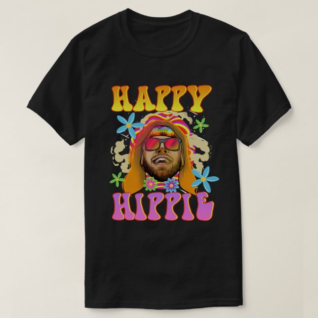Camiseta Hippie feliz (Diseño del anverso)