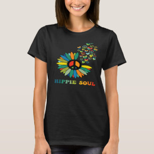 Camiseta Hippie Flor Paz Amor Feliz Alma