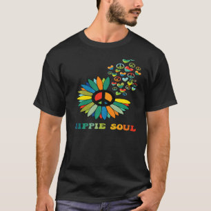 Camiseta Hippie Flor Paz Amor Feliz Alma