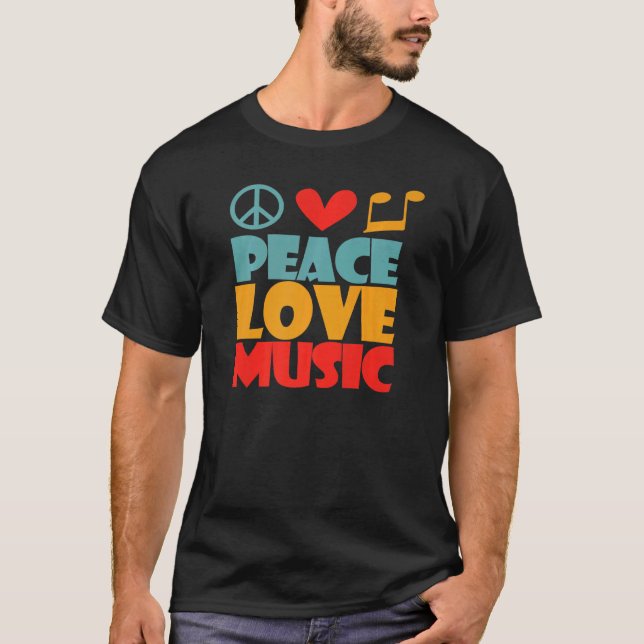 Camiseta Hippie Flor Paz Amor Feliz Alma 1 (Anverso)