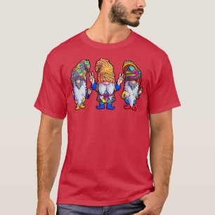 Camiseta Hippie Gnomes Retro Gnome Tye Hippies Boho Pea
