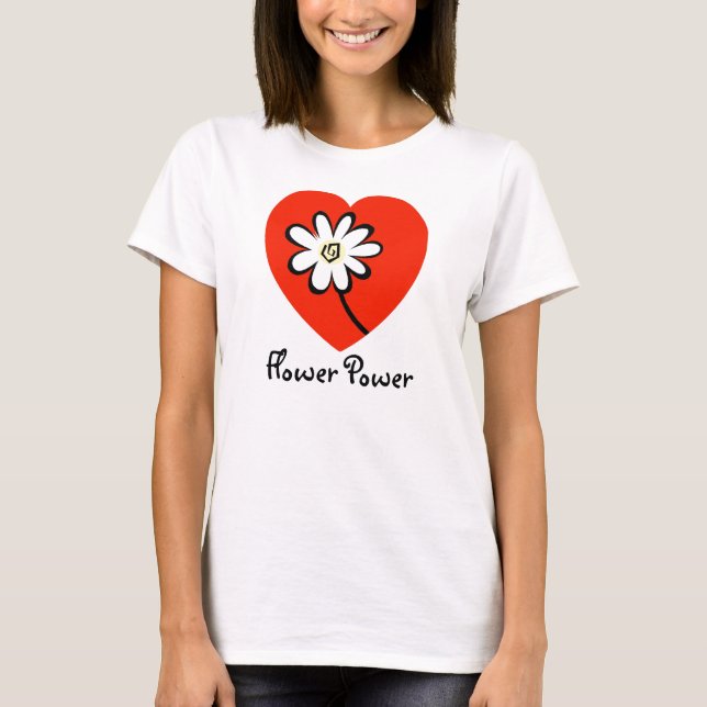 Camiseta Hippie Groovy con energía para las flores (Anverso)