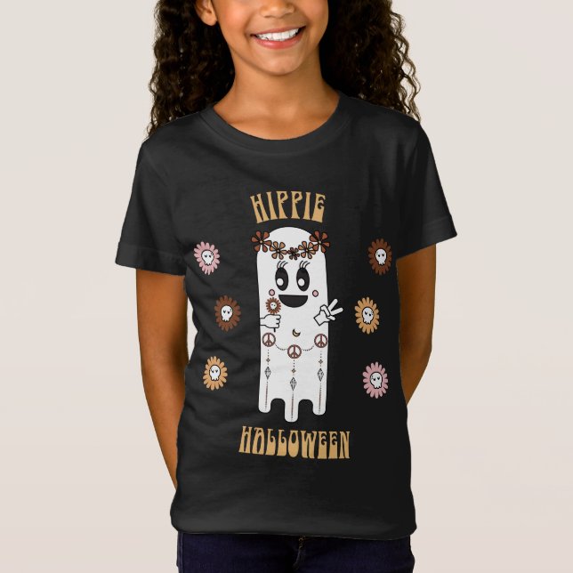 Camiseta Hippie Halloween Fantasma Niños (Anverso)