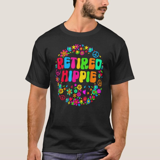 Camiseta Hippie Hippie Groovy retirado (Anverso)