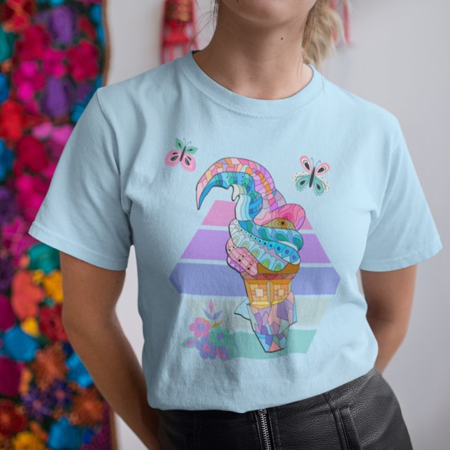 Camiseta Hippie Ice Cream Cone (Subido por el creador)