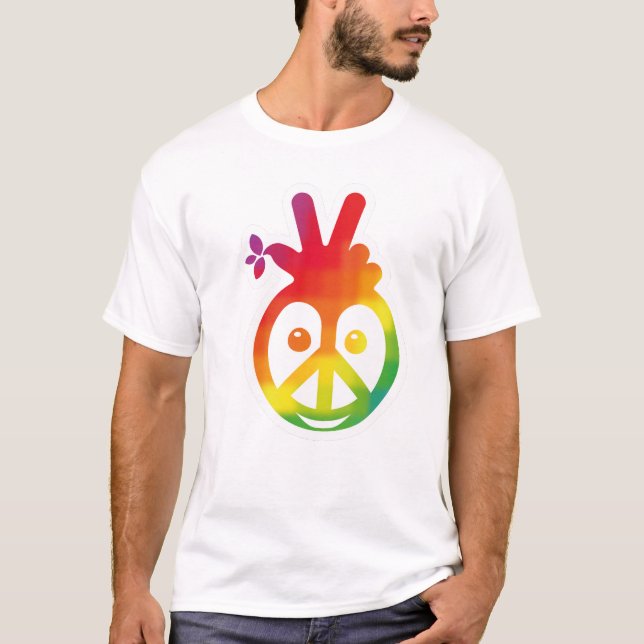 CAMISETA HIPPIE ICON 2023 HEART HAPPY BY MASANSER PIXELAT (Anverso)