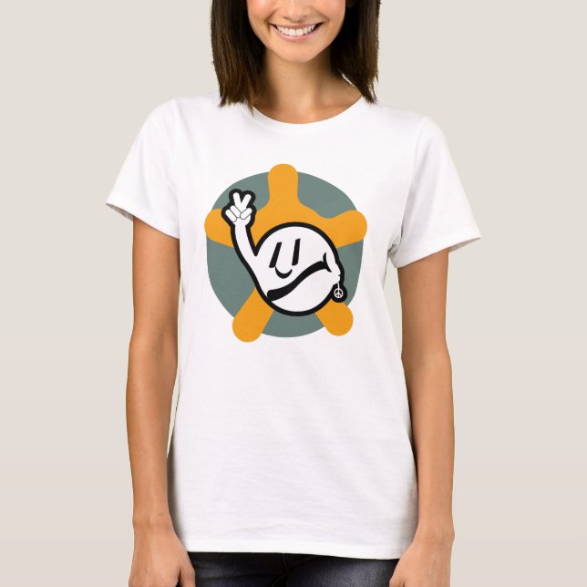 Camiseta HIPPIE ICON flowers 2023 BY MASANSER (Anverso)