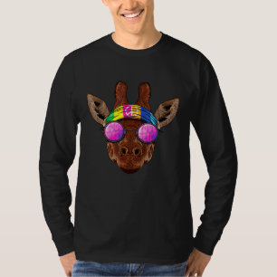 Camiseta Hippie jirafa ama a animal hippie de 70 años
