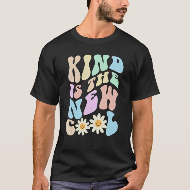 Camiseta Hippie KIND IS THE NEW COOL Retro Stop Bullying Ch (Anverso)