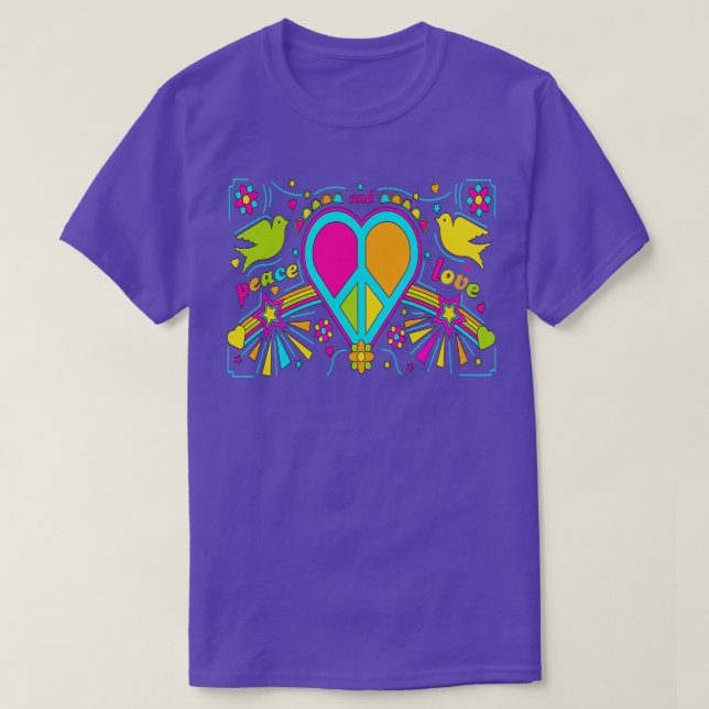 Camiseta hippie loveheart 28 (Diseño del anverso)