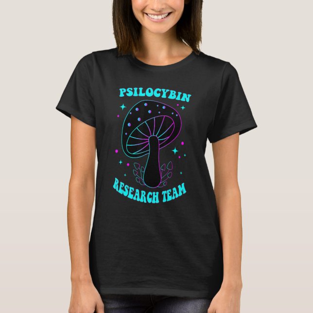 Camiseta Hippie Mushroom Shirt, investigación de Groovy Psi (Anverso)
