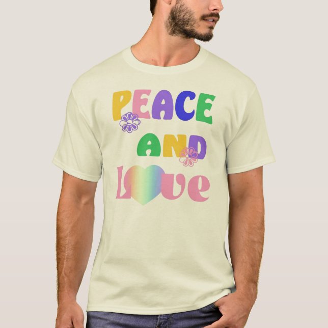 Camiseta Hippie Peace and Love (Anverso)