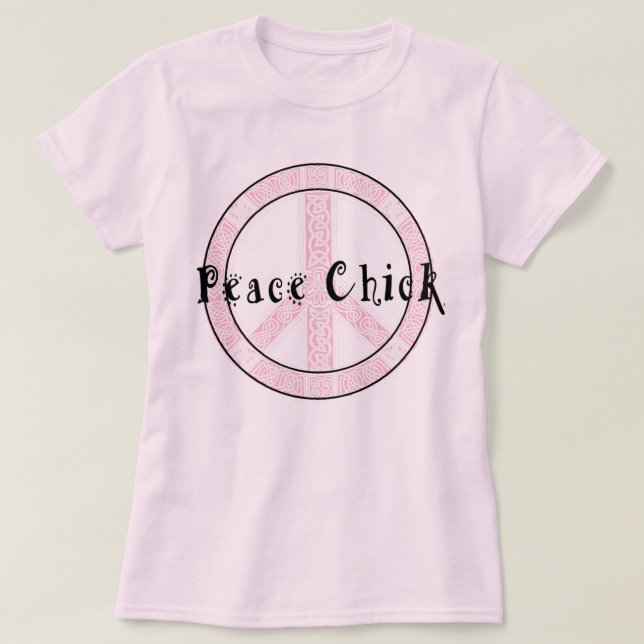 Camiseta Hippie Peace Chick T-Shirt (Diseño del anverso)