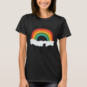 Camiseta Hippie Retro Antiviolencia Maestra Arcoíris Amabil
