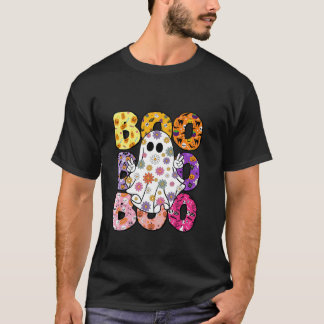 Camiseta Hippie retro Boo fantasma Halloween Halloween Spoo
