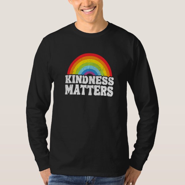 Camiseta Hippie Retro Teacher Anti Bullying Rainbow Kindnes (Anverso)