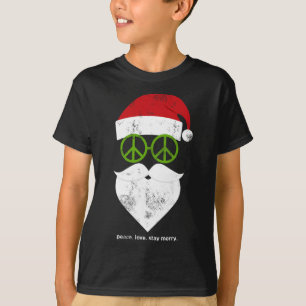 Camiseta Hippie Santa Groovy Navidades divertidos por la pa