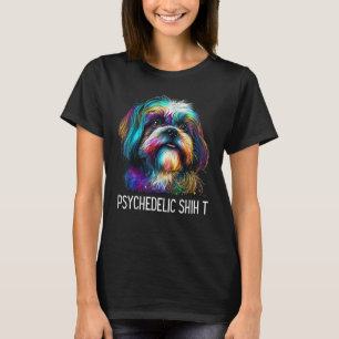 Camiseta Hippie Shih Tzu Tie Dye Paz Psicodélico Perro Shih