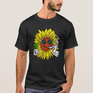 Camiseta Hippie Sunflower Stoner Smoed