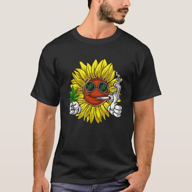 Camiseta Hippie Sunflower Stoner Smoed (Anverso)