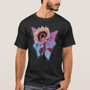 Camiseta Hippie Synthwave de los 80 Flor de jardín de giras