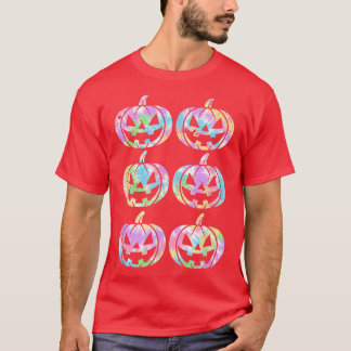 Camiseta Hippie Tie Dye Style Feliz Calabaza de Halloween J