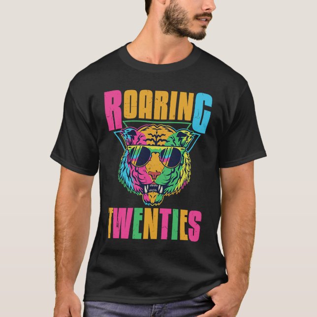 Camiseta Hippie Tiger Roaring 20s Twenties Animal (Anverso)
