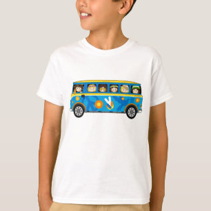 Camiseta Hippie Van de la paz de los años 60 del dibujo