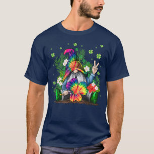 Camiseta HippieGnomes Tie Dye Hippie Clover St Patrick's Da