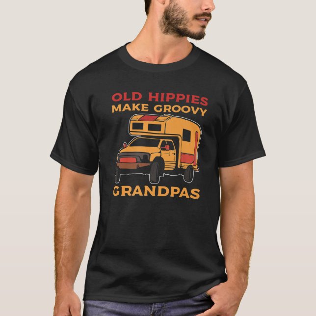 Camiseta Hippies antiguos hacen que Groovy Grandpas Hippie  (Anverso)