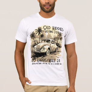 Camiseta Hippies antiguos para Harris/Walz