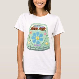 Camiseta Hippies del Dachshund en su móvil del amor de la