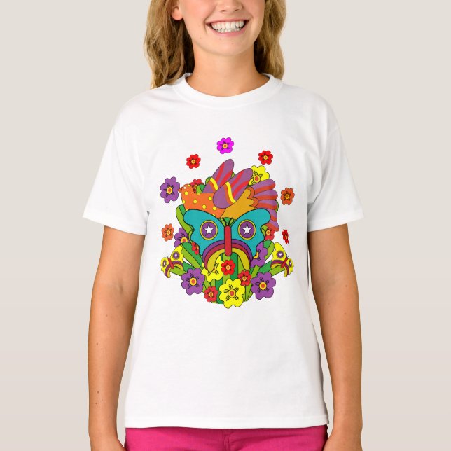 Camiseta Hippies - Hippy Flower Power - Cute Hippies - 1970 (Anverso)