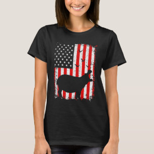 Camiseta Hippo 4 De Julio Bandera Patriótica Estadounidense