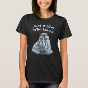 Camiseta Hippo Cerrar imagen con texto solo un Chica ¿Quién