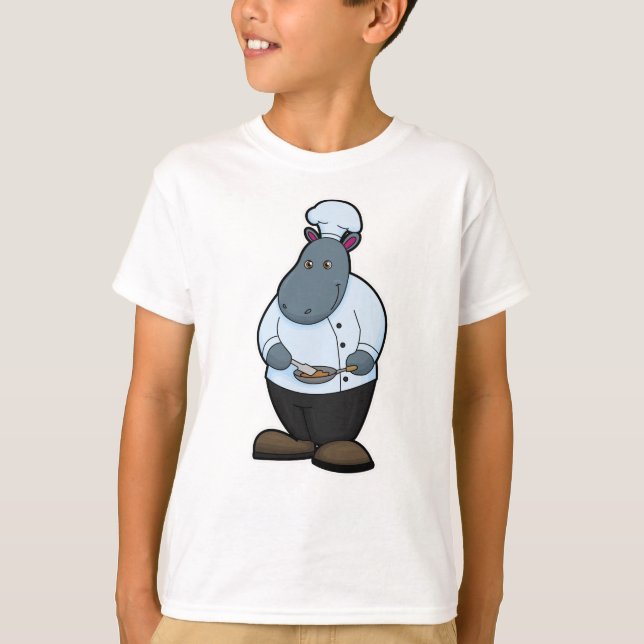 Camiseta Hippo cocinado con pan (Anverso)