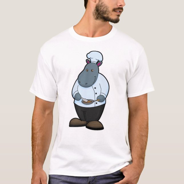 Camiseta Hippo cocinado con pan (Anverso)